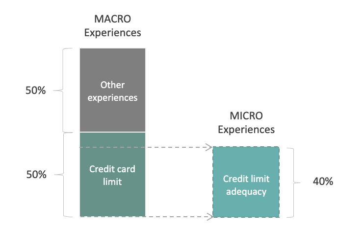graphic - 40% of experiences customers complained about were identified as credit limit adequacy issues